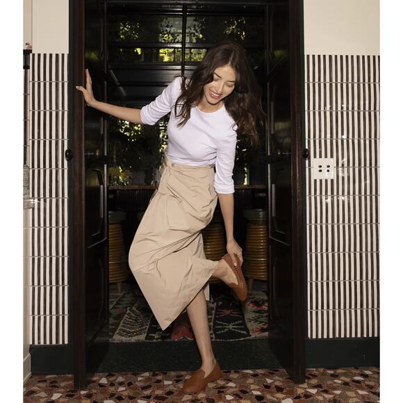 Birdies The Starling Cognac Woven Smoking Slipper Flat size 8.5 Fisherman - Picture 2 of 6